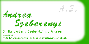 andrea szeberenyi business card